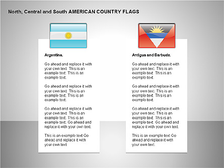 Free North, Central and South America Countries Flags Presentation Template, Master Slide