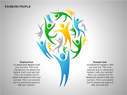 Rainbow People Diagrams Presentation Template, Master Slide