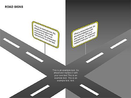Road Signs Diagrams Presentation Template, Master Slide