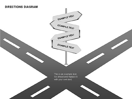 Directions Diagram Collection Presentation Template, Master Slide