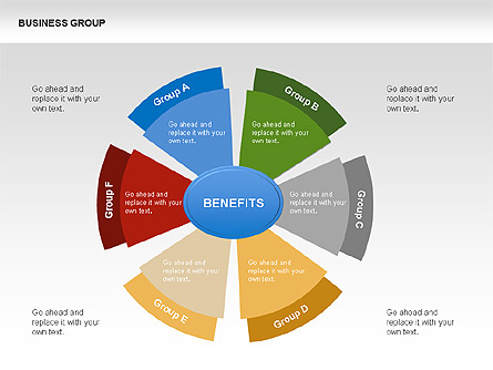 Business Group Chart Diagram Presentation Template, Master Slide