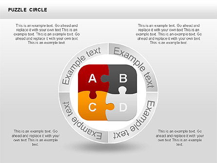 Puzzle Circle Shapes Presentation Template, Master Slide