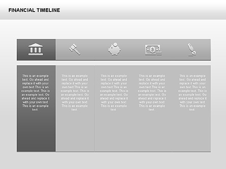 Monochrome Financial Timeline Presentation Template, Master Slide
