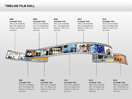 Timeline Film Roll Presentation Template, Master Slide