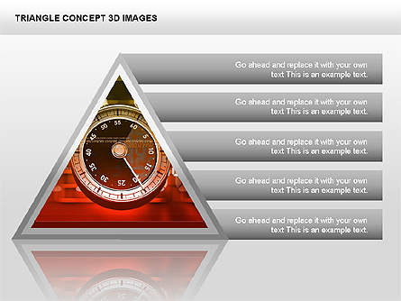 Triangle Concept 3D with Images Presentation Template, Master Slide