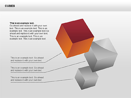 3D Perspective Cubes Collection Presentation Template, Master Slide