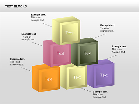 Text Blocks Shapes Collection Presentation Template, Master Slide