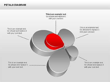 3D Petals Diagram Presentation Template, Master Slide