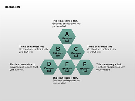 Hexagon Letters Diagram Presentation Template, Master Slide