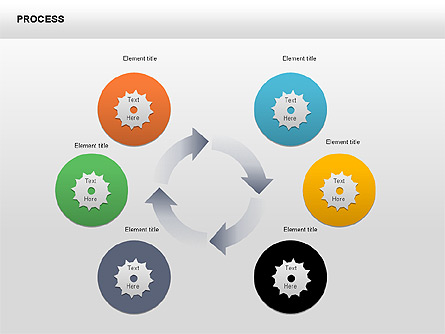 Process with Gears Chart Toolbox Presentation Template, Master Slide