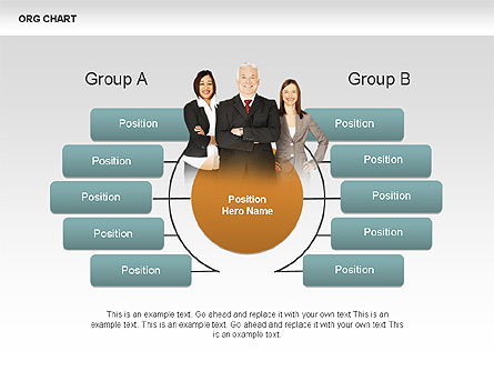 Organizational Charts with Photos Presentation Template, Master Slide