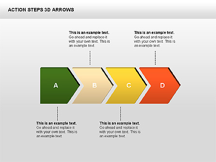 Action Steps 3D Arrows Presentation Template, Master Slide