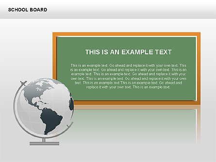 School Board with Globe Diagrams Presentation Template, Master Slide