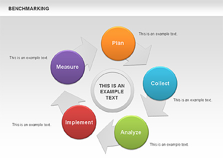 Colored Benchmarking Diagrams Presentation Template, Master Slide