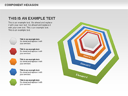 Component Hexagon Diagram Presentation Template, Master Slide