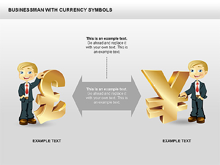 Currency and Businessman Icons Presentation Template, Master Slide