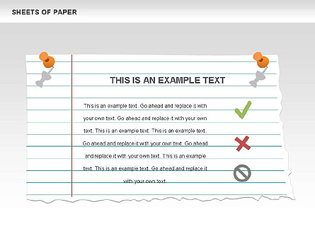 Sheets of Paper Shapes Presentation Template, Master Slide