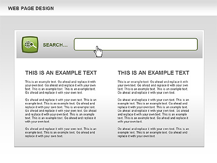 Web Page Design Diagrams Presentation Template, Master Slide