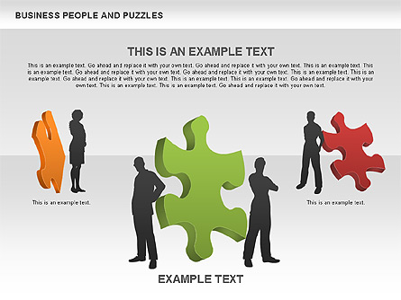 Puzzles and People Presentation Template, Master Slide