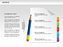 Notepad with Bookmarks Shapes and Diagrams slide 1