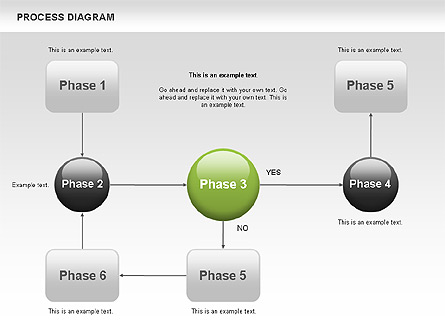 Process Flow Chart Presentation Template, Master Slide