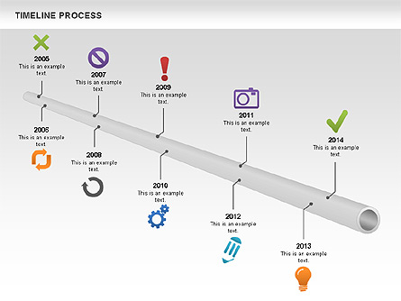 Tube Timeline Process Toolbox Presentation Template, Master Slide