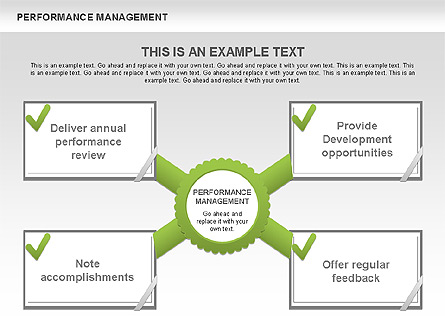 Performance Management Diagrams with Checks Presentation Template, Master Slide