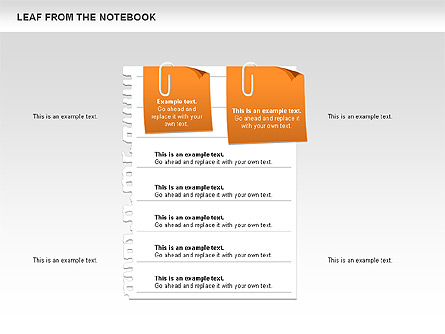 Notebook Sheets Diagram Presentation Template, Master Slide