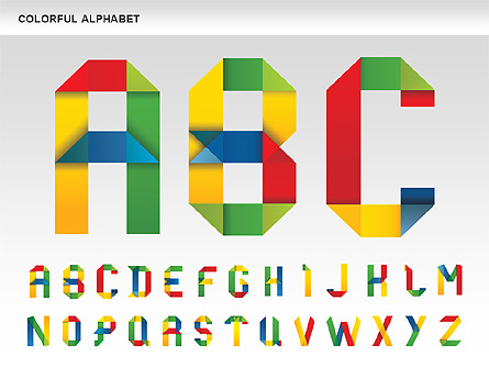 Colorful Alphabet Shapes Presentation Template, Master Slide