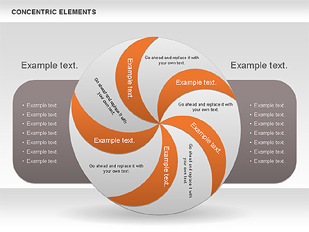 Concentric Process Shapes Presentation Template, Master Slide