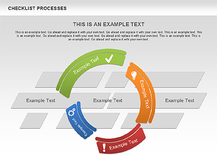 Checklist Processes Diagram Presentation Template, Master Slide