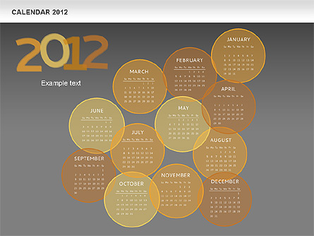 PowerPoint Spots Calendar 2012 Presentation Template, Master Slide
