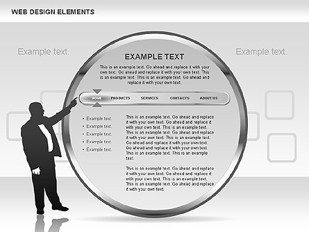 Web Design Shapes and Diagrams Presentation Template, Master Slide