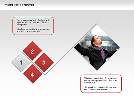 Diamond Timeline Process Presentation Template, Master Slide
