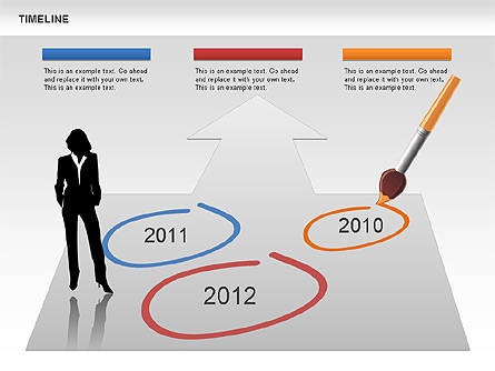 Timeline and Silhouettes Diagram Presentation Template, Master Slide