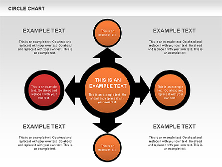 Circles and Arrows Flow Charts Presentation Template, Master Slide