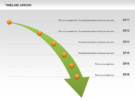 Timeline Arrow Diagram Presentation Template, Master Slide