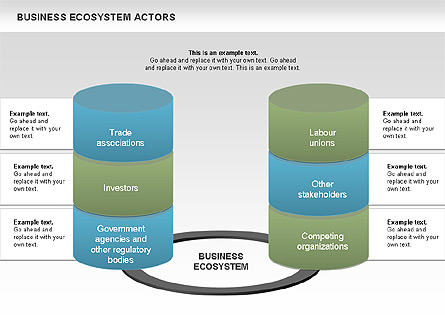 Business Ecosystem Actors Diagram Presentation Template, Master Slide