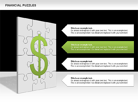Financial Puzzle Presentation Template, Master Slide