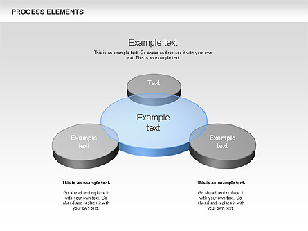 Process 3D Elements Presentation Template, Master Slide