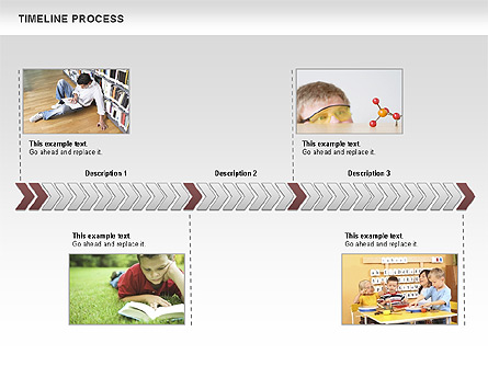 Timeline Process Diagram Presentation Template, Master Slide