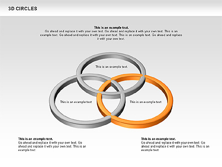 3D Circles Presentation Template, Master Slide