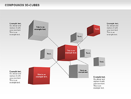 Compound 3D Cubes Presentation Template, Master Slide