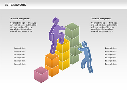 3D Teamwork Diagram Presentation Template, Master Slide