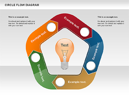 Circle Flow Diagram Presentation Template, Master Slide