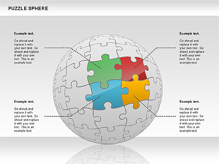 Puzzle Sphere Diagram Presentation Template, Master Slide