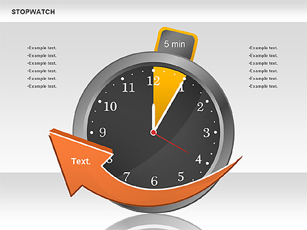 Stopwatch Diagram Presentation Template, Master Slide