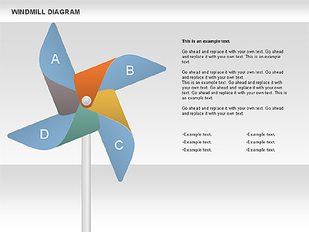 Windmill Diagram Presentation Template, Master Slide