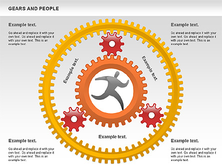 Gears and People Presentation Template, Master Slide