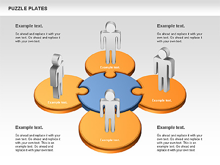 Puzzle Plates Presentation Template, Master Slide